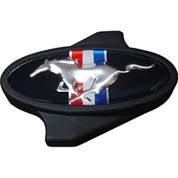BLACK FINISH AIR CLEANER NUT: MUSTANG LOGO