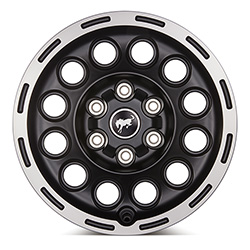 BRONCO 17" X 8.0" MATTE BLACK MACHINED SINGLE WHEEL