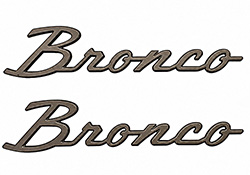 2021-2024 BRONCO SCRIPT FENDER EMBLEM - BRONZE