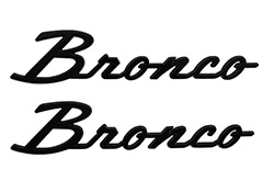 BRONCO CLASSIC SCRIPT FENDER BADGE KIT - GLOSS BLACK