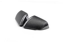 MUSTANG CARBON FIBER MIRROR SKULL CAPS W/TURN - GLOSS