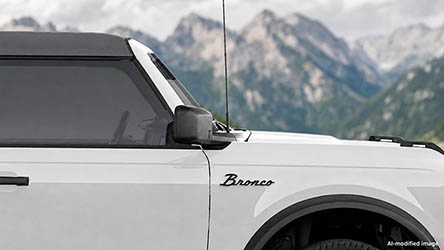 BRONCO CLASSIC SCRIPT FENDER BADGE KIT - GLOSS BLACK