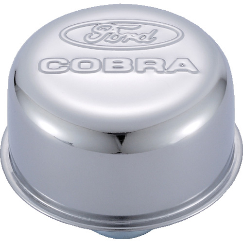 FORD COBRA LOGO AIR BREATHER CAP:CHROME
