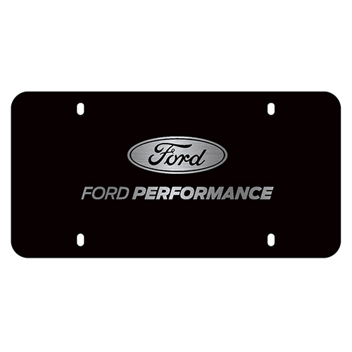 FORD PERFORMANCE BLACK STAINLESS STEEL MARQUE PLATE
