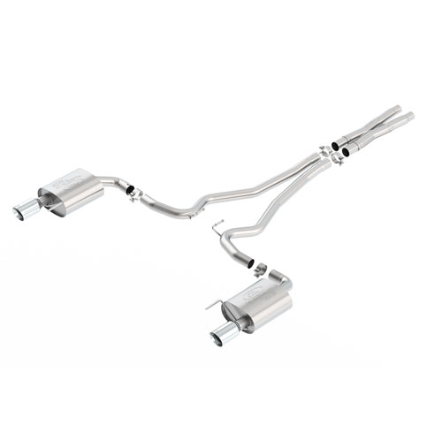 2015-2017  MUSTANG GT 5.0L CAT BACK SPORT EXHAUST SYSTEM - CHROME TIPS